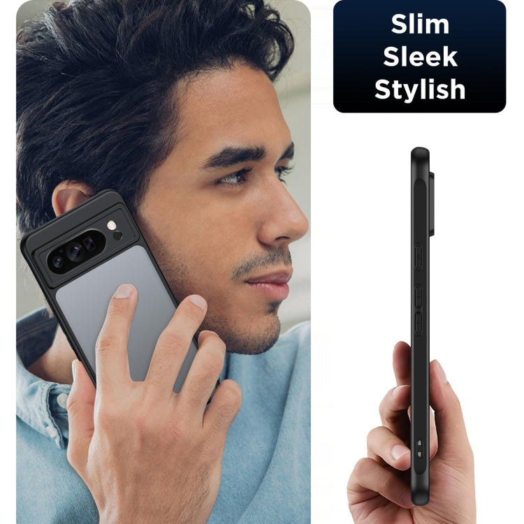For Google Pixel 9 Pro XL Ultra-thin Translucent PC+TPU Phone Case - Black