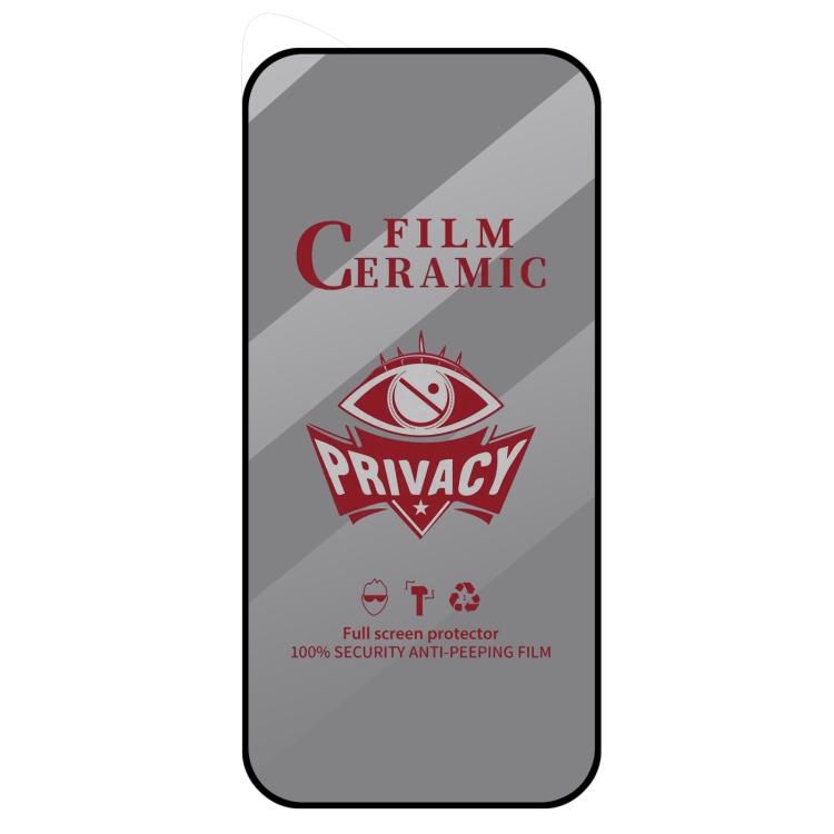 For iPhone 17 Pro 25pcs Full Coverage HD Privacy Ceramic Film