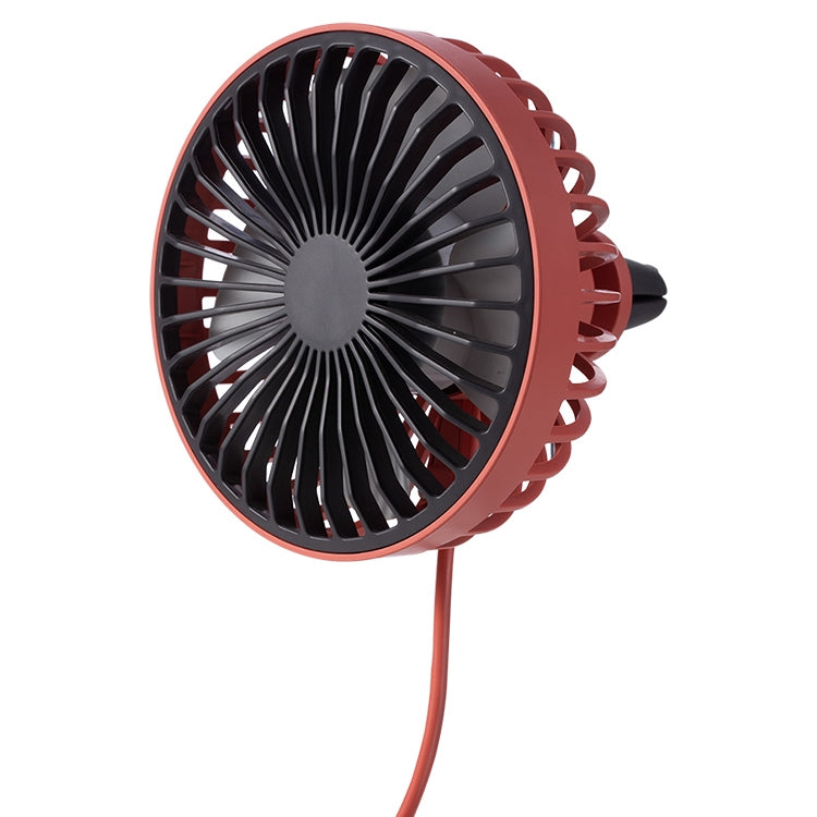 F829 Portable Car Air Outlet Electric Cooling Fan with LED Light