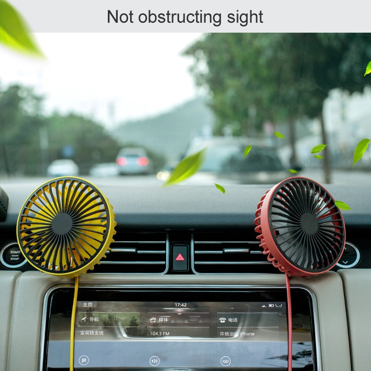 F829 Portable Car Air Outlet Electric Cooling Fan with LED Light