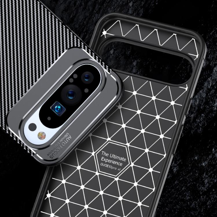 For Google Pixel 10 Pro XL Carbon Fiber Texture Shockproof TPU Phone Case - Black