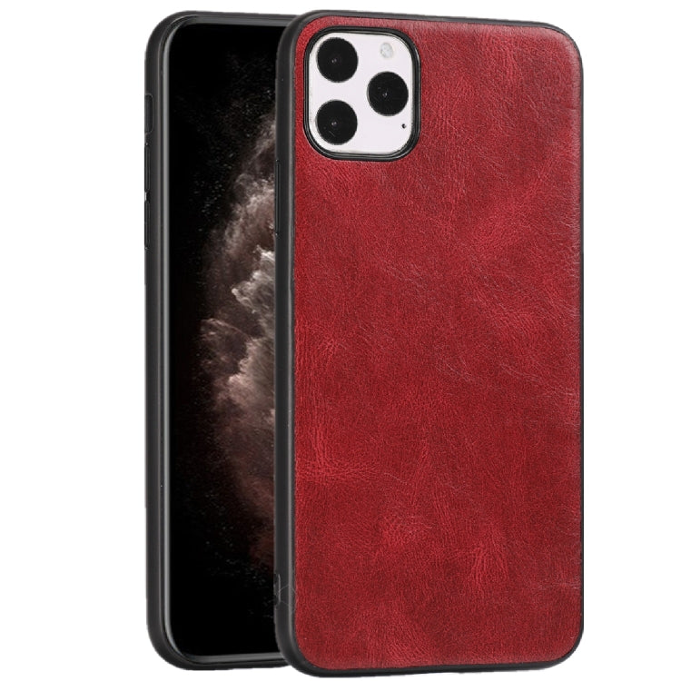 For iPhone 11 Pro Crazy Horse Textured Calfskin PU+PC+TPU Case