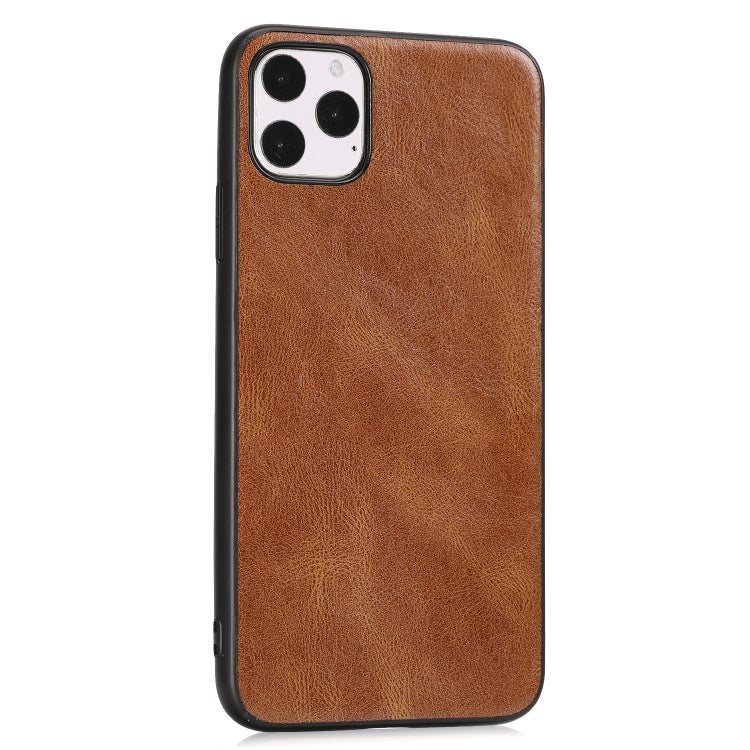 For iPhone 11 Pro Crazy Horse Textured Calfskin PU+PC+TPU Case