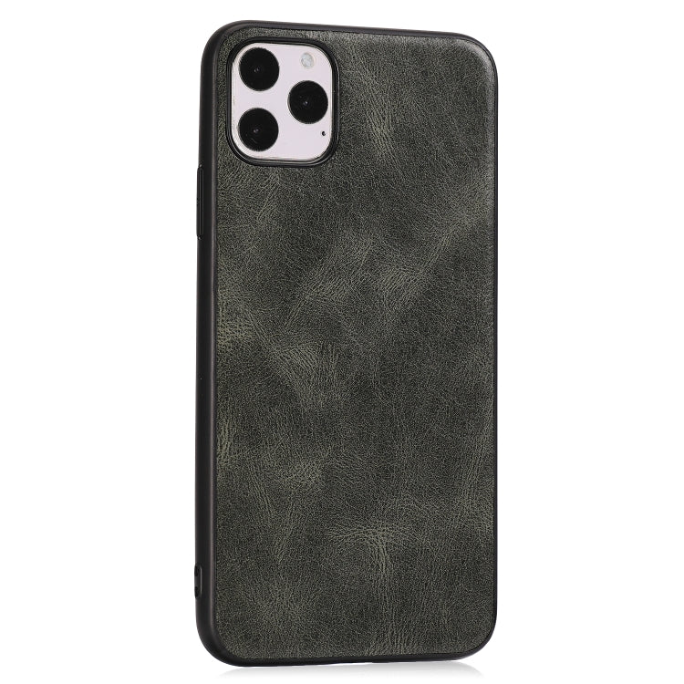 For iPhone 11 Pro Crazy Horse Textured Calfskin PU+PC+TPU Case