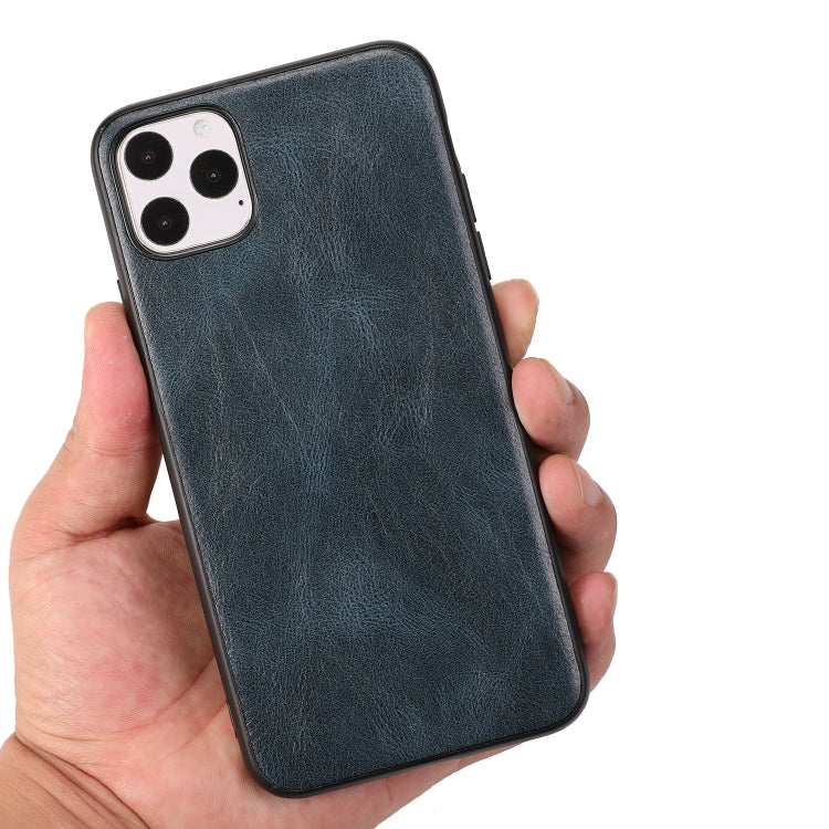 For iPhone 11 Pro Crazy Horse Textured Calfskin PU+PC+TPU Case
