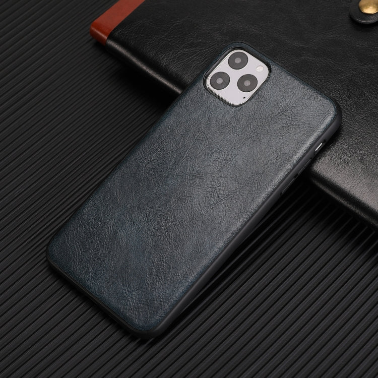 For iPhone 11 Pro Crazy Horse Textured Calfskin PU+PC+TPU Case