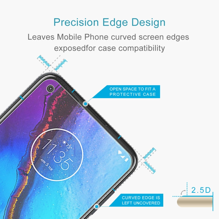 For Motorola Moto One Fusion Plus 50 PCS 0.26mm 9H 2.5D Tempered Glass Film