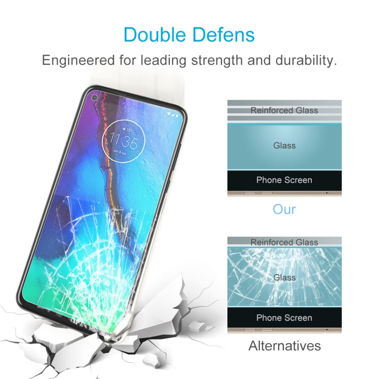 For Motorola Moto One Fusion Plus 50 PCS 0.26mm 9H 2.5D Tempered Glass Film