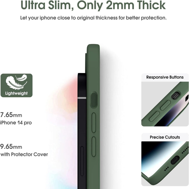 For iPhone 16 Pro Max Microfiber Liquid Silicone Shockproof Phone Case