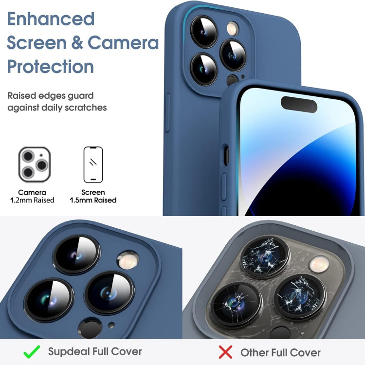 For iPhone 16 Pro Max Microfiber Liquid Silicone Shockproof Phone Case