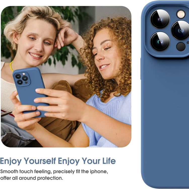 For iPhone 16 Pro Microfiber Liquid Silicone Shockproof Phone Case