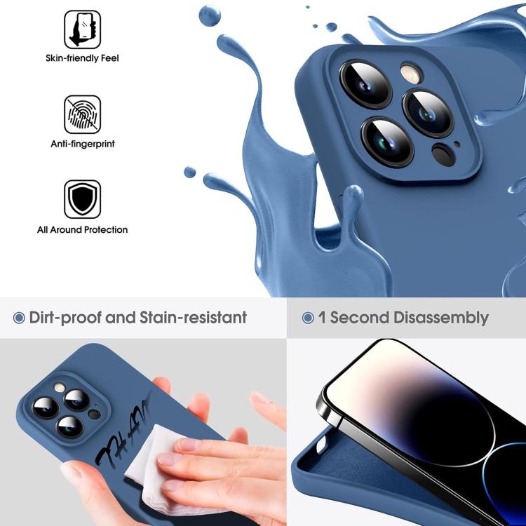 For iPhone 17 Pro Max Microfiber Liquid Silicone Shockproof Phone Case