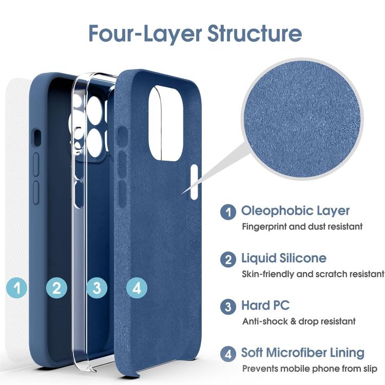 For iPhone 17 Microfiber Liquid Silicone Shockproof Phone Case