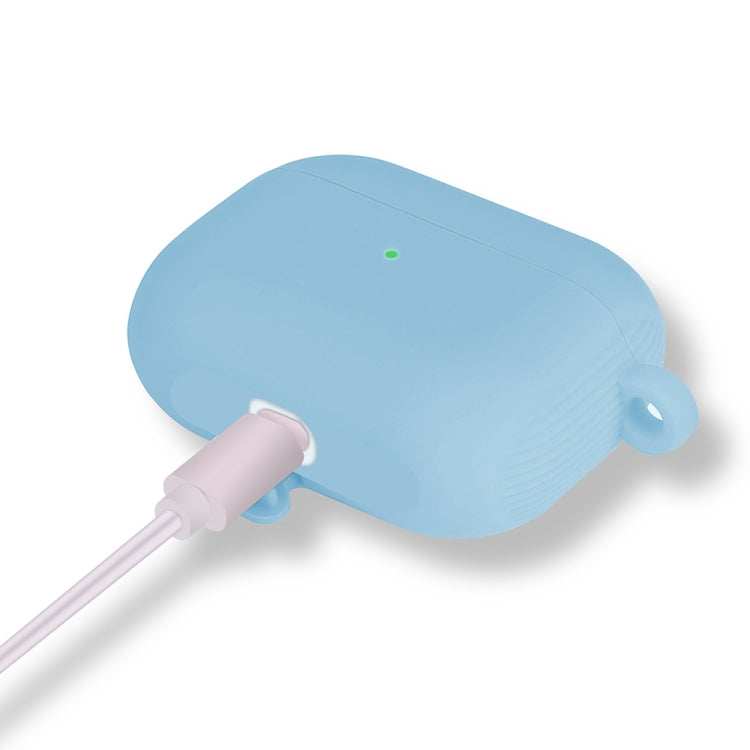 For AirPods Pro Conjoined Vertical Texture Silicone Protective Case
