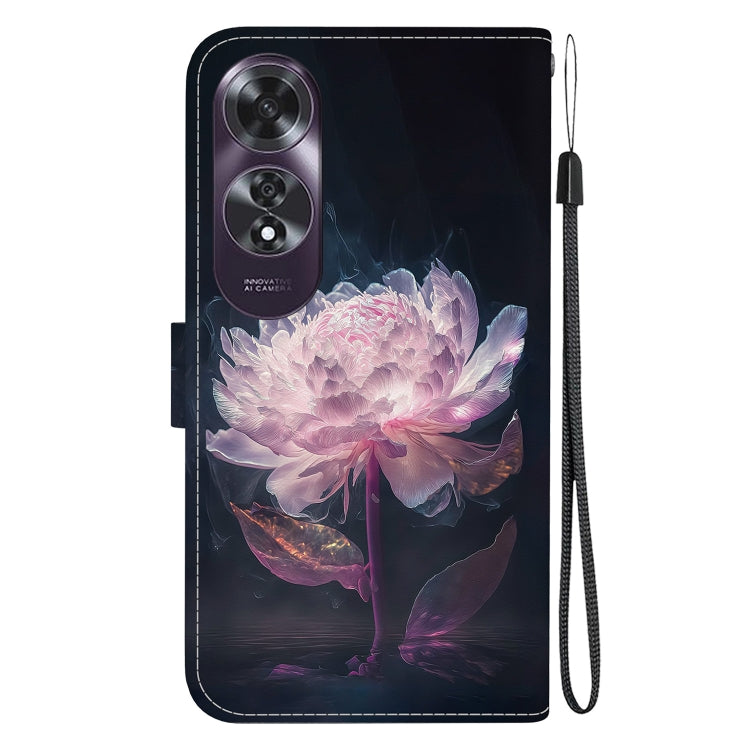 For OPPO A60 4G Crystal Texture Colored Drawing Leather Phone Case