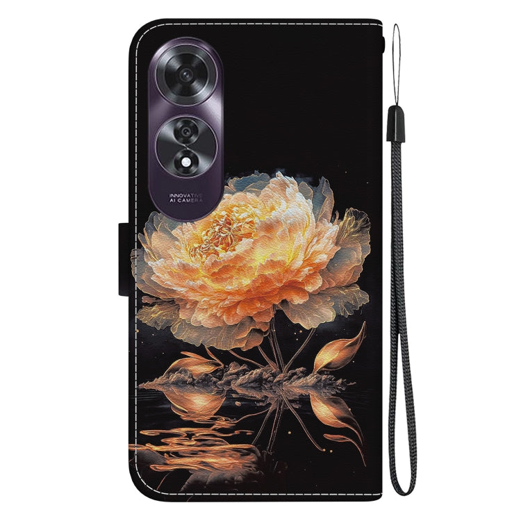 For OPPO A60 4G Crystal Texture Colored Drawing Leather Phone Case