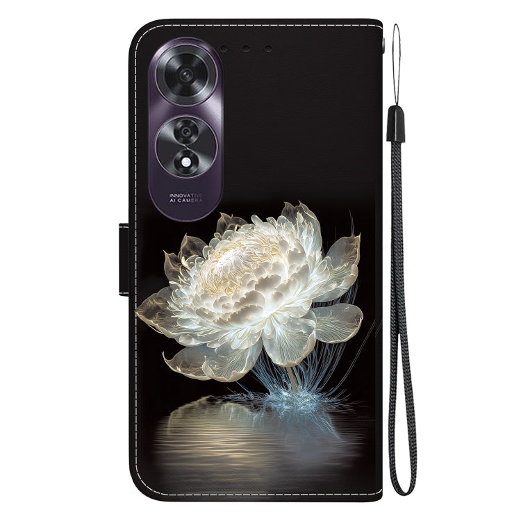 For OPPO A60 4G Crystal Texture Colored Drawing Leather Phone Case