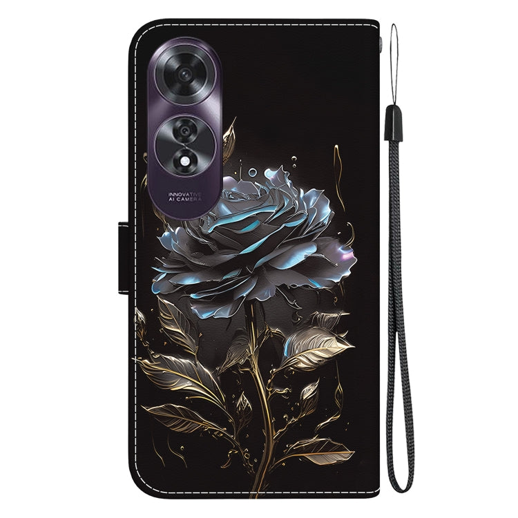 For OPPO A60 4G Crystal Texture Colored Drawing Leather Phone Case