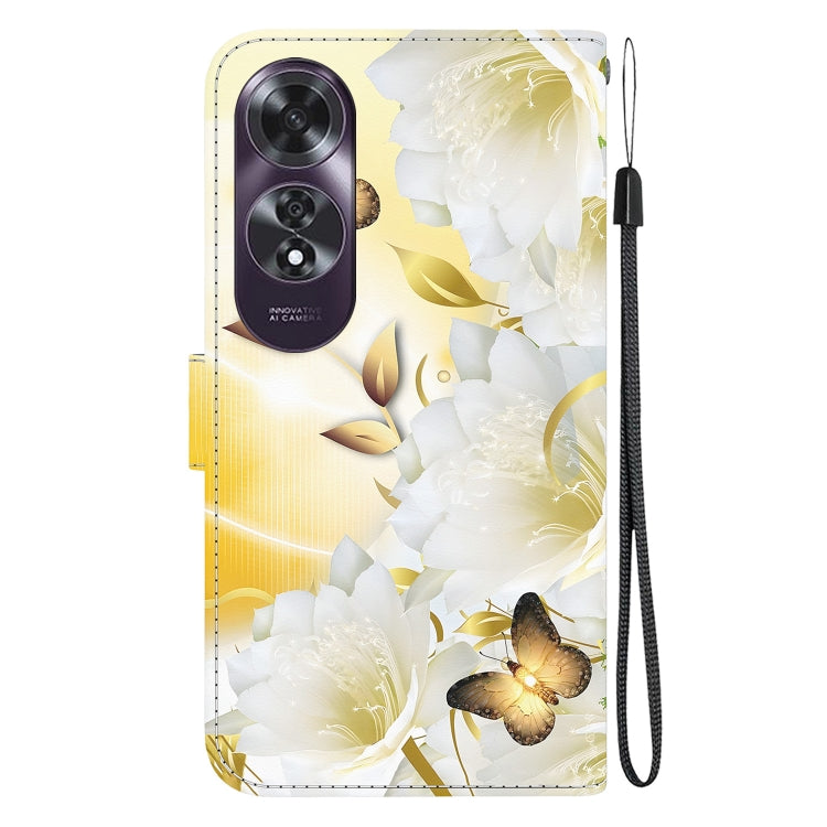 For OPPO A60 4G Crystal Texture Colored Drawing Leather Phone Case