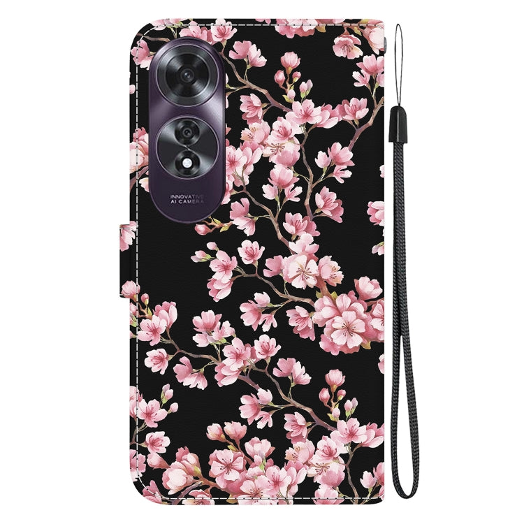 For OPPO A60 4G Crystal Texture Colored Drawing Leather Phone Case