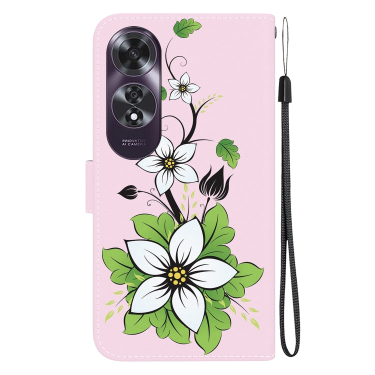 For OPPO A60 4G Crystal Texture Colored Drawing Leather Phone Case
