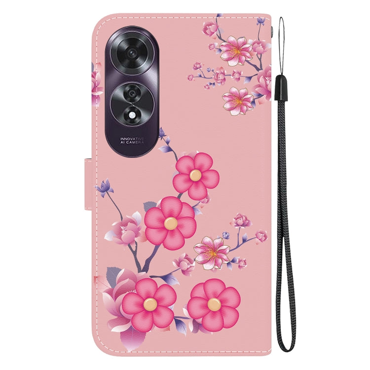 For OPPO A60 4G Crystal Texture Colored Drawing Leather Phone Case