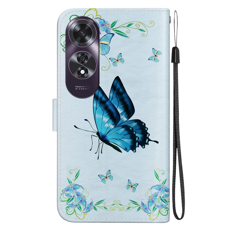 For OPPO A60 4G Crystal Texture Colored Drawing Leather Phone Case