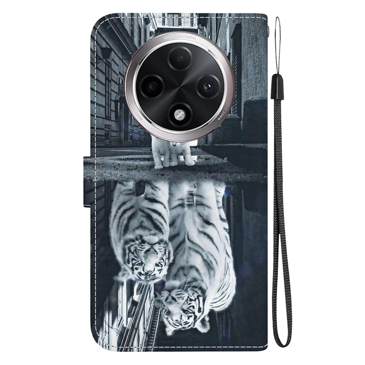 For OPPO A3 Pro 5G Crystal Texture Colored Drawing Leather Phone Case