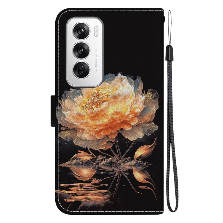 For OPPO Reno12 5G Global Crystal Texture Colored Drawing Leather Phone Case