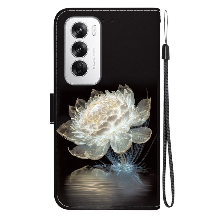 For OPPO Reno12 5G Global Crystal Texture Colored Drawing Leather Phone Case