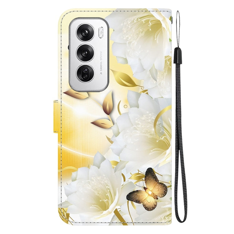 For OPPO Reno12 5G Global Crystal Texture Colored Drawing Leather Phone Case