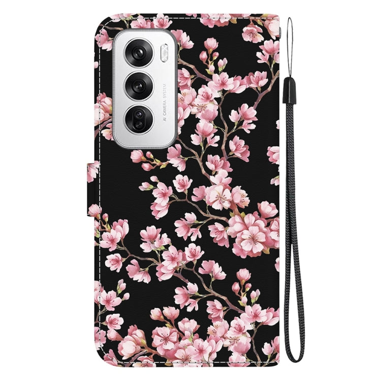 For OPPO Reno12 5G Global Crystal Texture Colored Drawing Leather Phone Case
