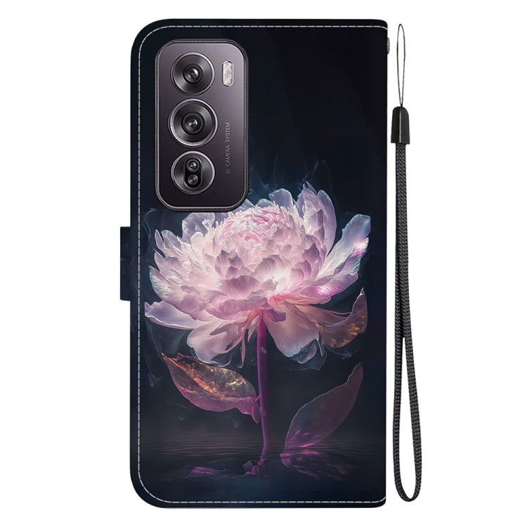 For OPPO Reno12 Pro 5G Global Crystal Texture Colored Drawing Leather Phone Case