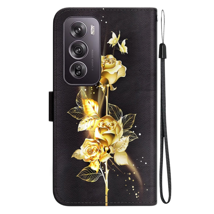 For OPPO Reno12 Pro 5G Global Crystal Texture Colored Drawing Leather Phone Case