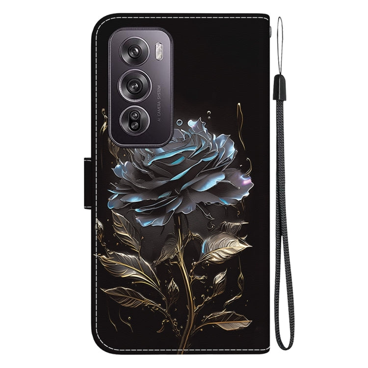 For OPPO Reno12 Pro 5G Global Crystal Texture Colored Drawing Leather Phone Case