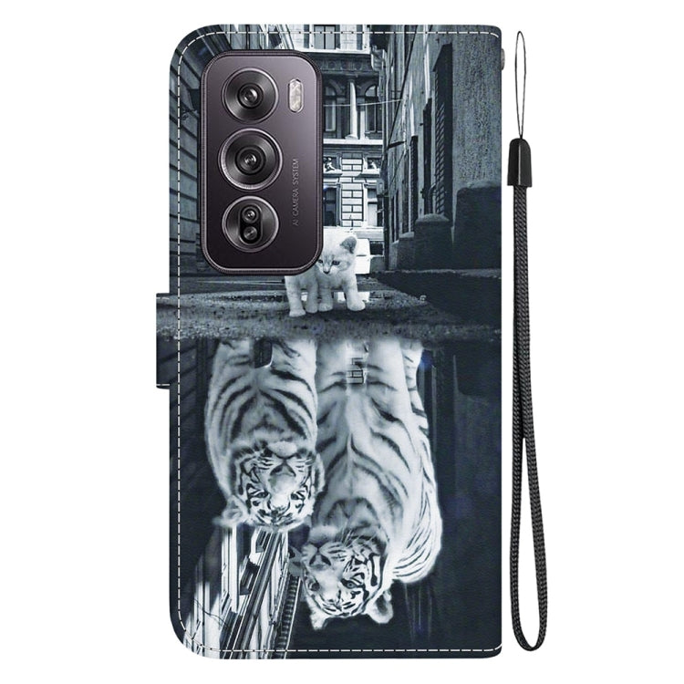 For OPPO Reno12 Pro 5G Global Crystal Texture Colored Drawing Leather Phone Case