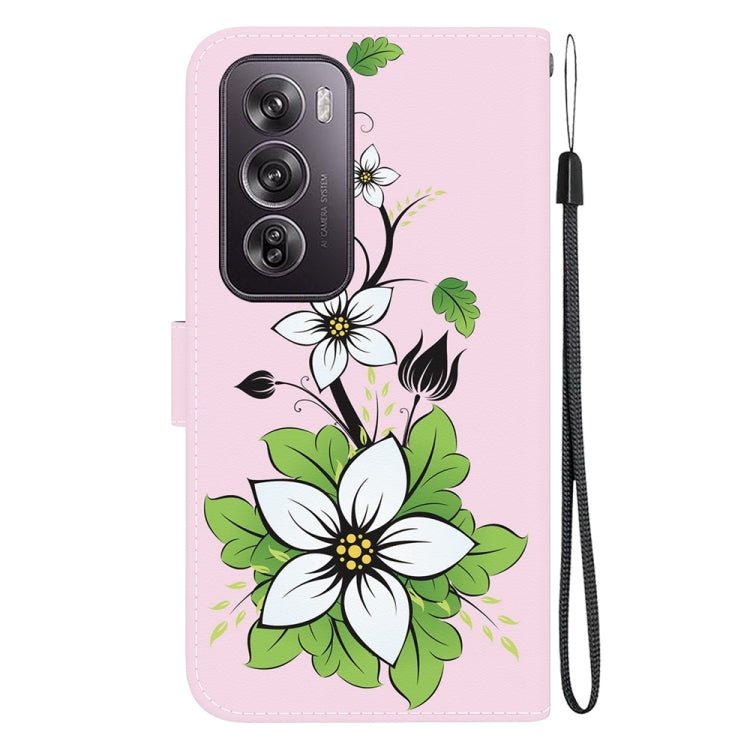 For OPPO Reno12 Pro 5G Global Crystal Texture Colored Drawing Leather Phone Case