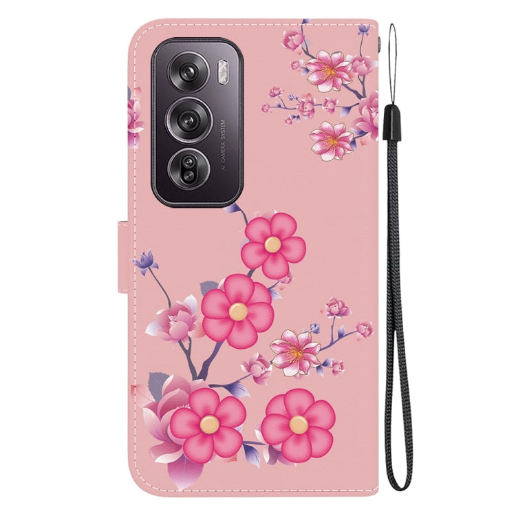 For OPPO Reno12 Pro 5G Global Crystal Texture Colored Drawing Leather Phone Case