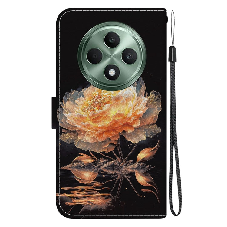 For OPPO Reno12 F 5G Crystal Texture Colored Drawing Leather Phone Case