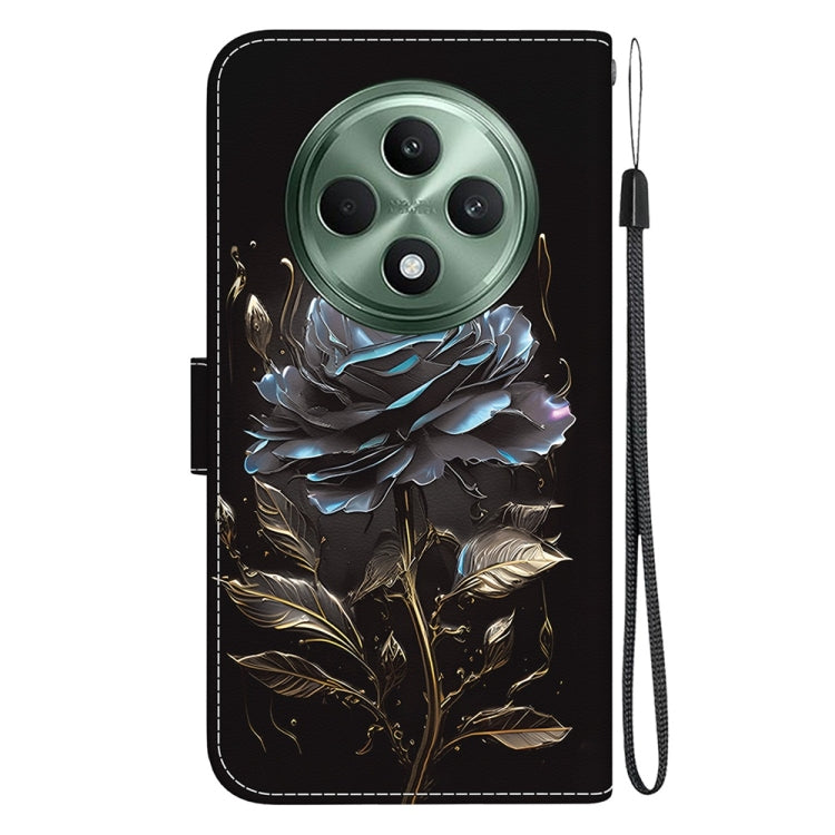 For OPPO Reno12 F 5G Crystal Texture Colored Drawing Leather Phone Case