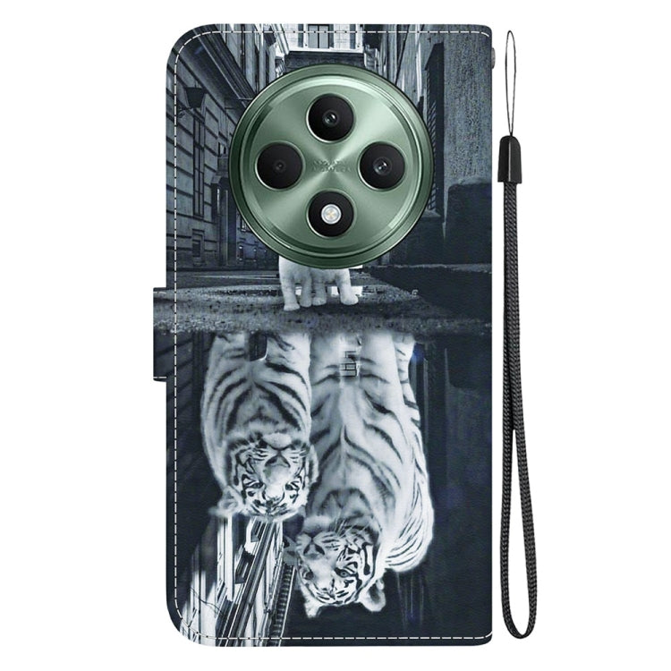 For OPPO Reno12 F 5G Crystal Texture Colored Drawing Leather Phone Case