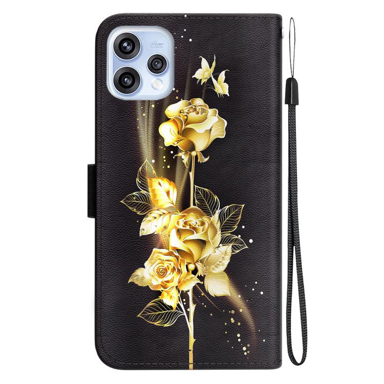 For OPPO Reno15 5G Global Crystal Texture Colored Drawing Leather Phone Case