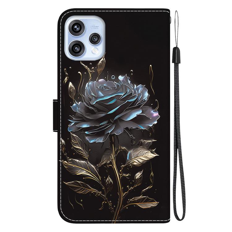 For OPPO Reno15 5G Global Crystal Texture Colored Drawing Leather Phone Case