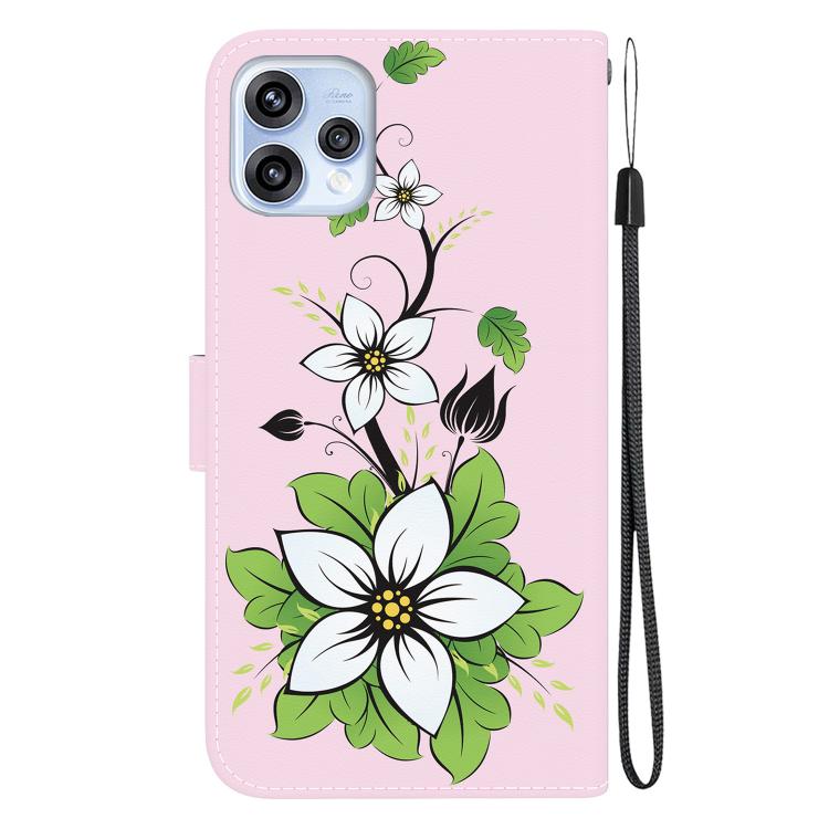 For OPPO Reno15 5G Global Crystal Texture Colored Drawing Leather Phone Case