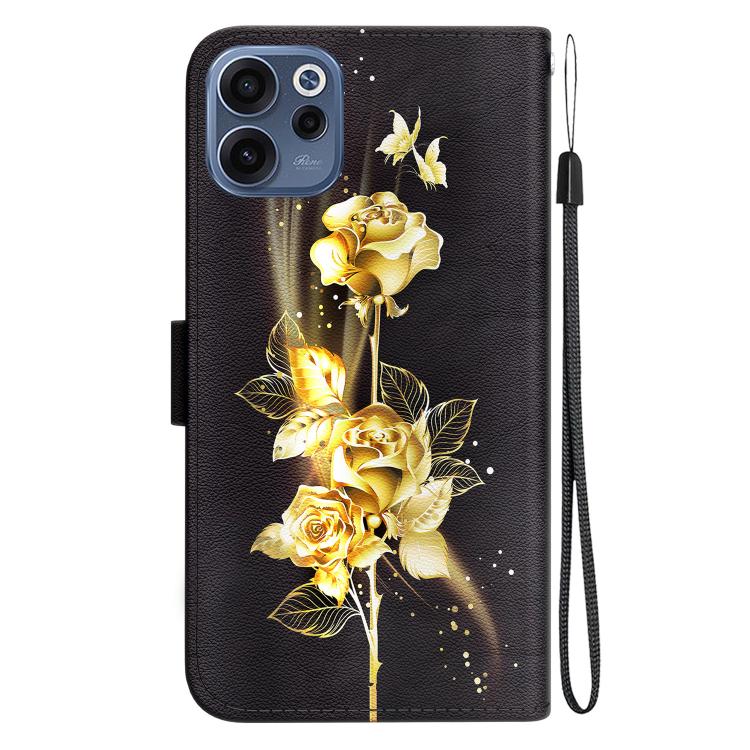 For OPPO Reno15 F 5G Global Crystal Texture Colored Drawing Leather Phone Case