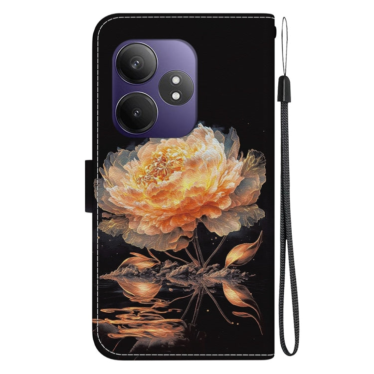 For Realme GT 6 / GT 6T / GT Neo6 Crystal Texture Colored Drawing Leather Phone Case