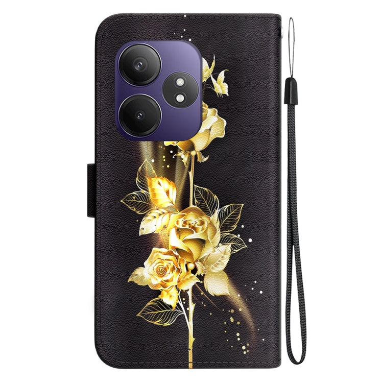 For Realme GT 6 / GT 6T / GT Neo6 Crystal Texture Colored Drawing Leather Phone Case