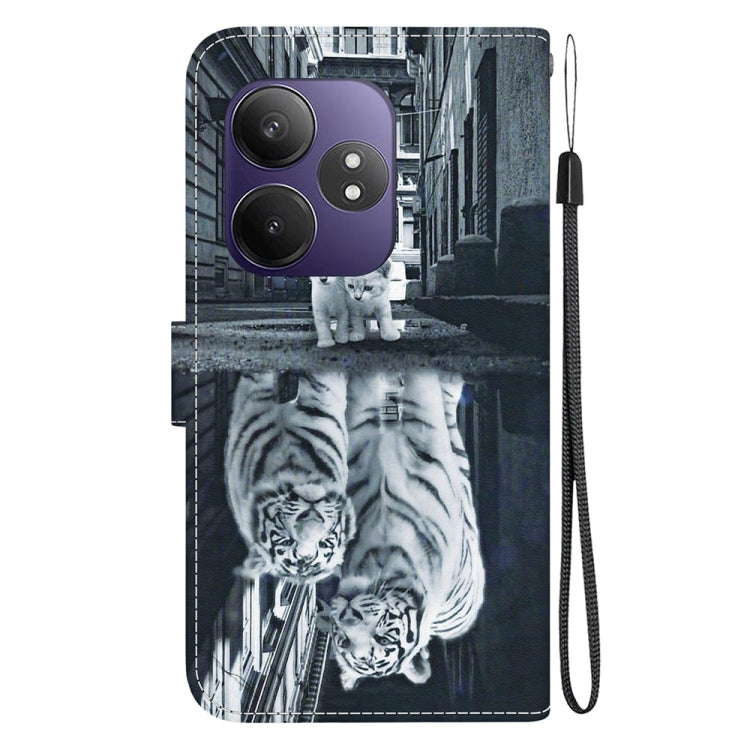 For Realme GT 6 / GT 6T / GT Neo6 Crystal Texture Colored Drawing Leather Phone Case