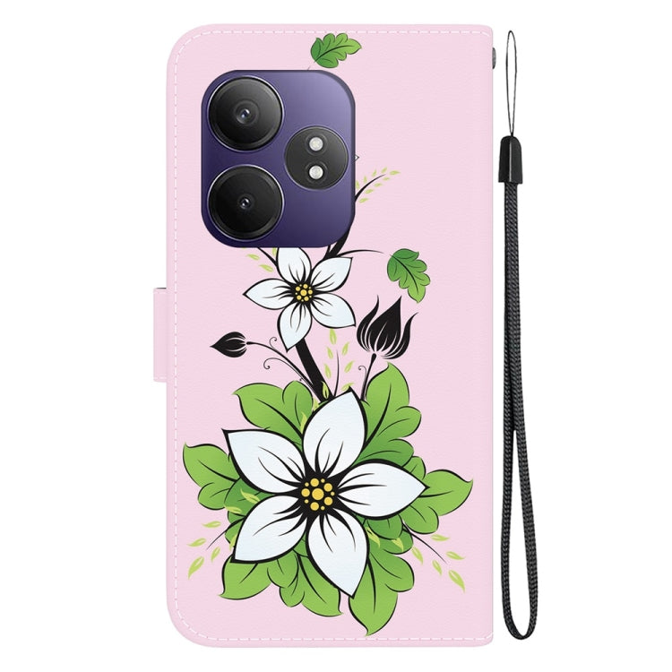 For Realme GT 6 / GT 6T / GT Neo6 Crystal Texture Colored Drawing Leather Phone Case
