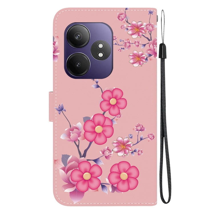 For Realme GT 6 / GT 6T / GT Neo6 Crystal Texture Colored Drawing Leather Phone Case